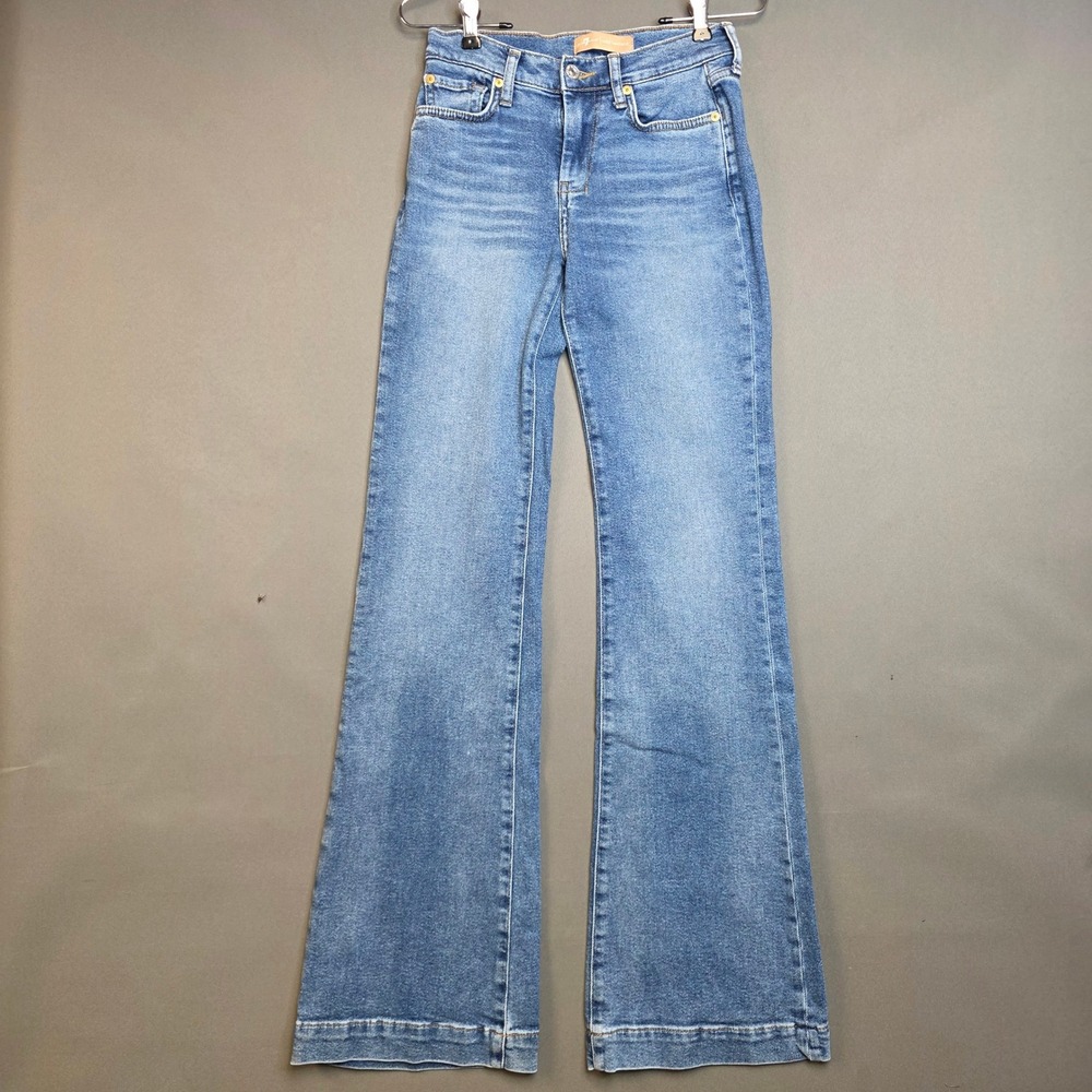 7 For All Mankind Dojo Jeans Women's Luxe Vintage Flare Blue 25